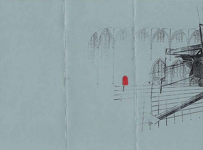 Einladungskarte zur Installation 'Glas - Licht - Raum' von Lukas Derow