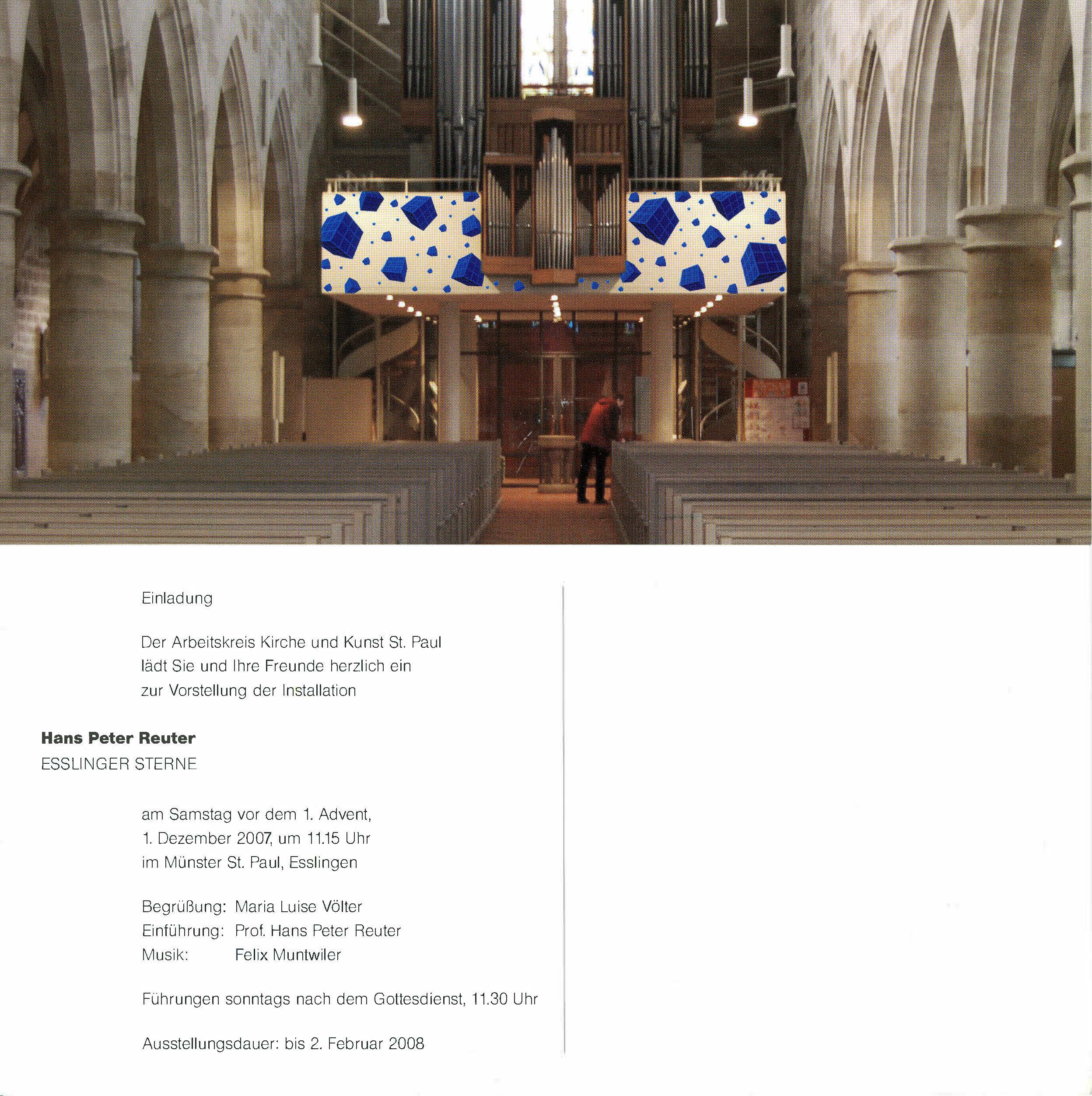 Einladung zur Eröffnung 'Esslinger Sterne'