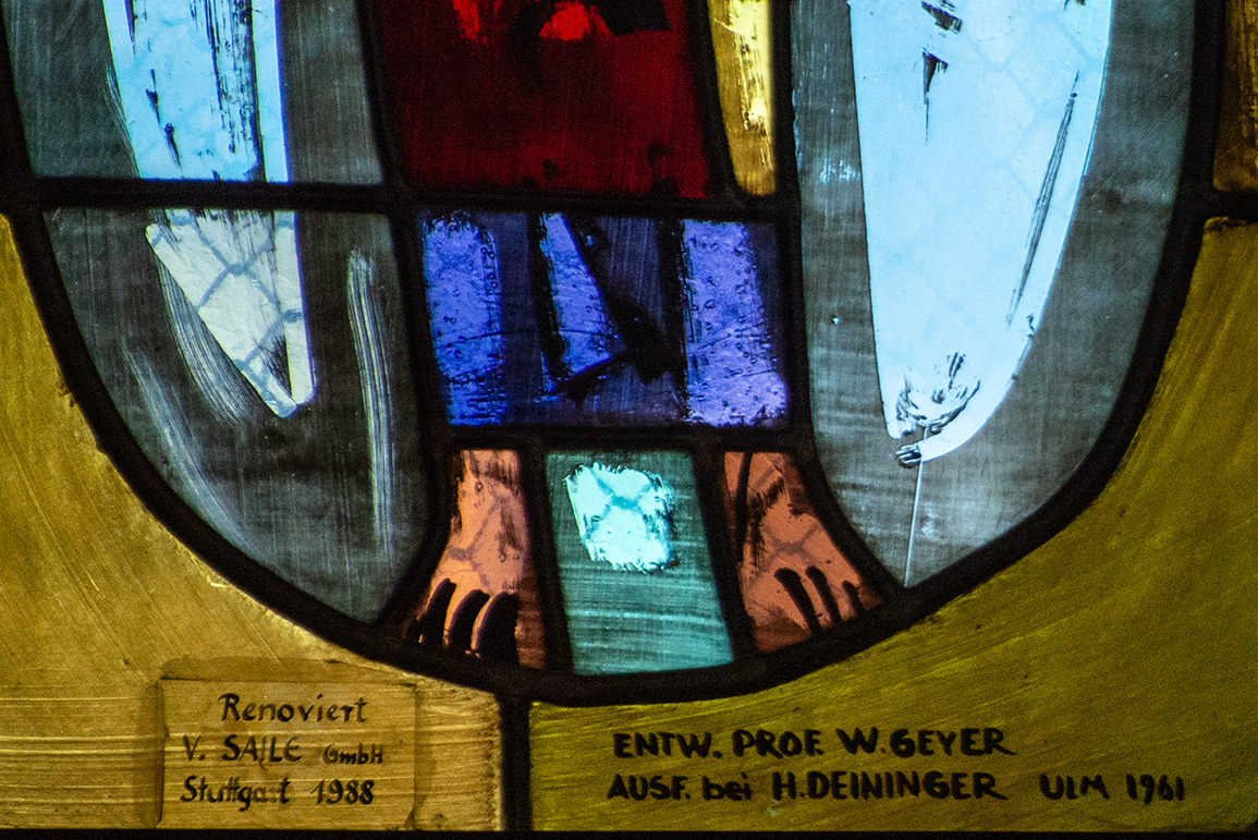 Signatur im Nordfenster